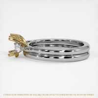 18K Yellow & White Three Stone Ring Setting Image