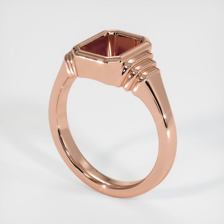14K Rose Gold Men's Ring Setting