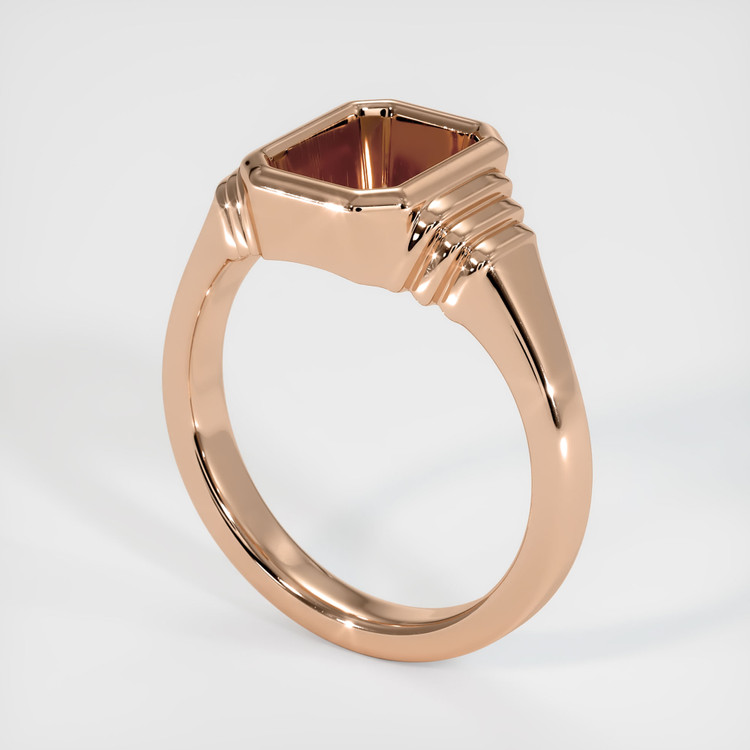 18K Rose Gold Men's Ring Setting