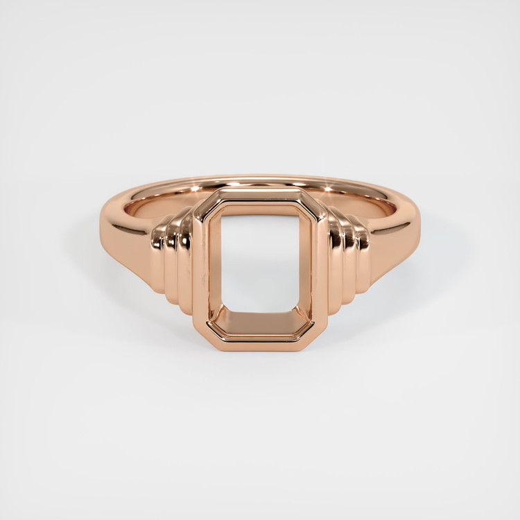 18K Rose Gold Men's Ring Setting