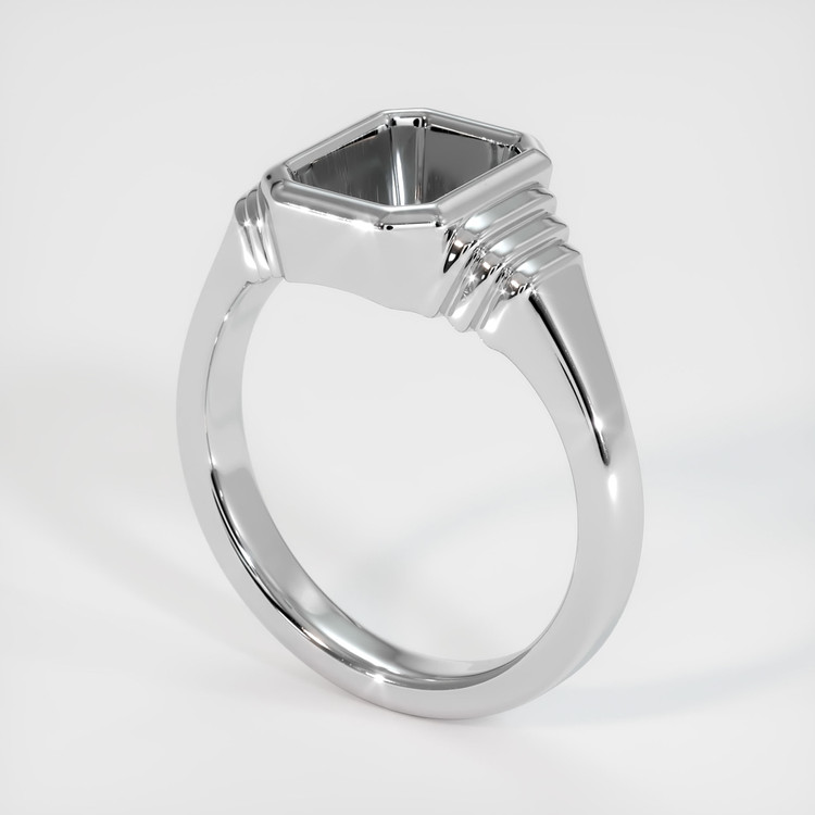 10K White Gold Men's Ring Setting