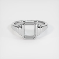 14K White Gold Men's Ring Setting Image