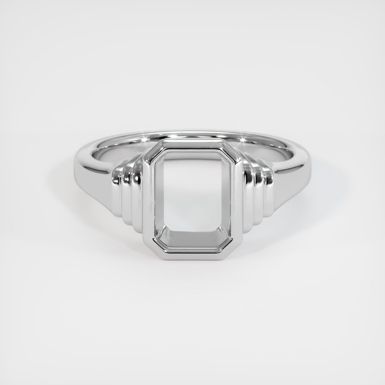 14K White Gold Men's Ring Setting