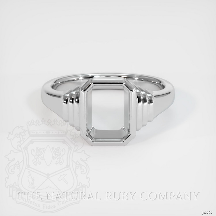 14K White Gold Men's Ring Setting