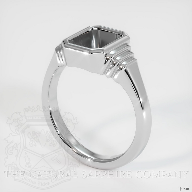 18K White Gold Men's Ring Setting