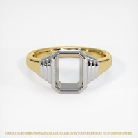 14K White & Yellow Men's Ring Setting Image