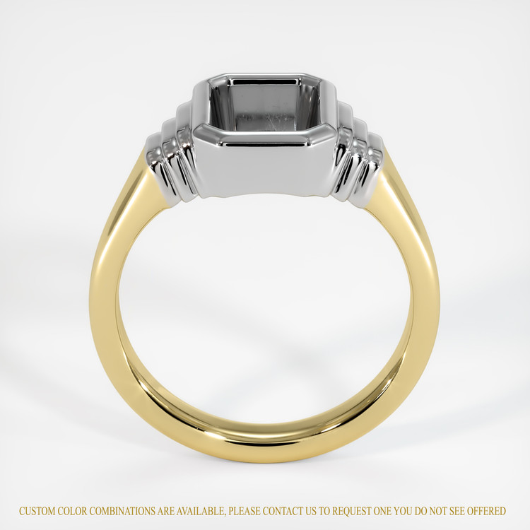 14K White & Yellow Men's Ring Setting