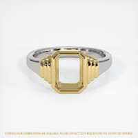 18K Yellow & White Men's Ring Setting Image