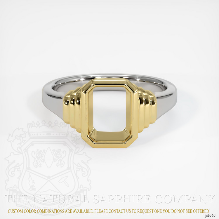 18K Yellow & White Men's Ring Setting