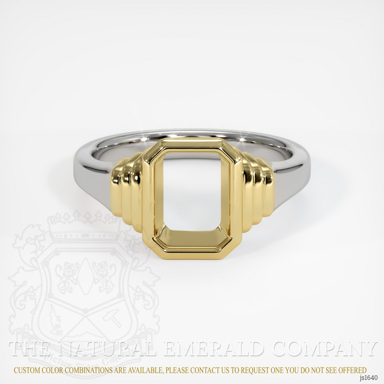 18K Yellow & White Men's Ring Setting