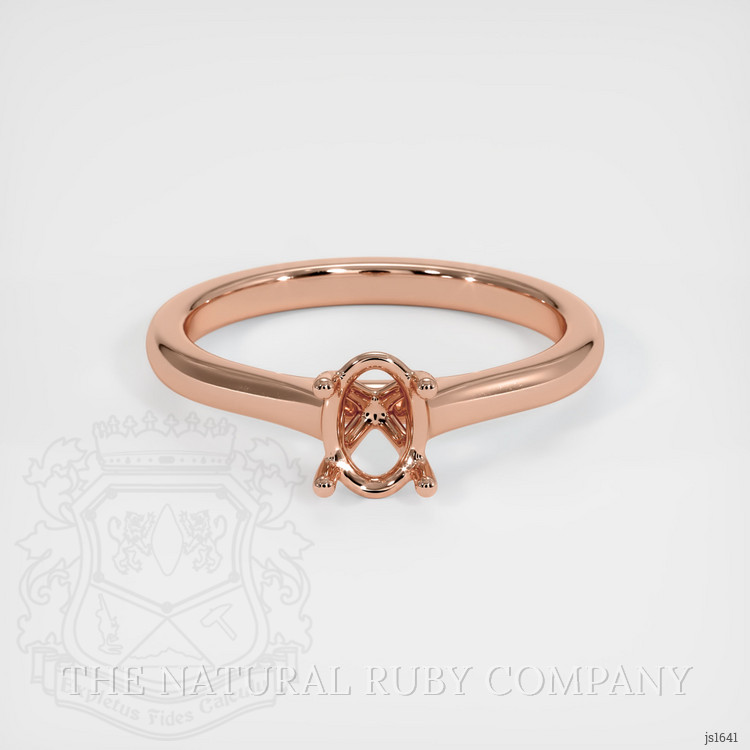 14K Rose Gold Solitaire Ring Setting
