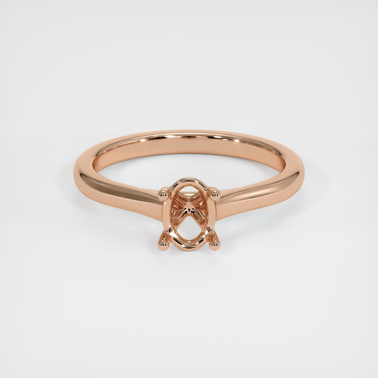18K Rose Gold Solitaire Ring Setting