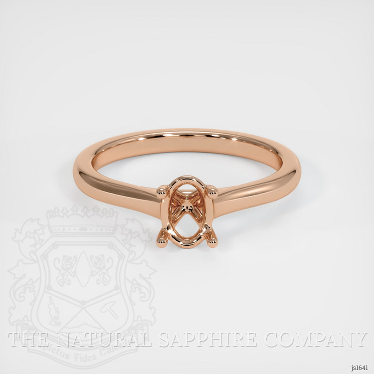 18K Rose Gold Solitaire Ring Setting
