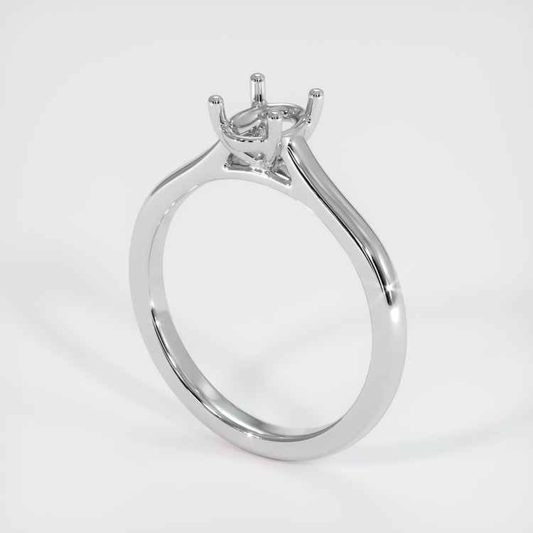 14K White Gold Solitaire Ring Setting