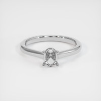 14K White Gold Solitaire Ring Setting Image