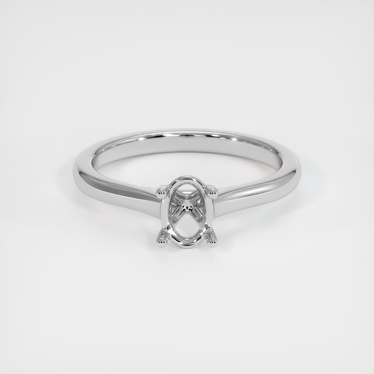 14K White Gold Solitaire Ring Setting