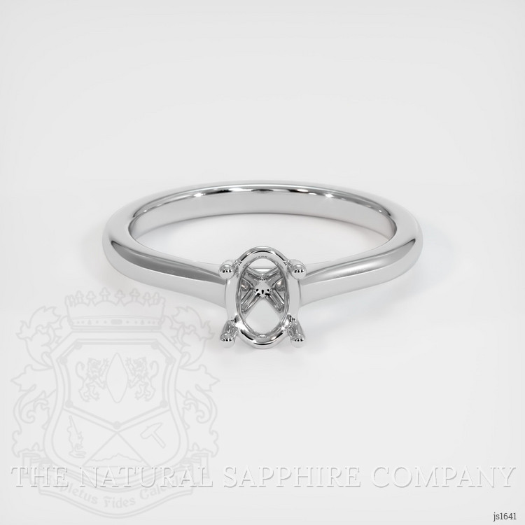 14K White Gold Solitaire Ring Setting