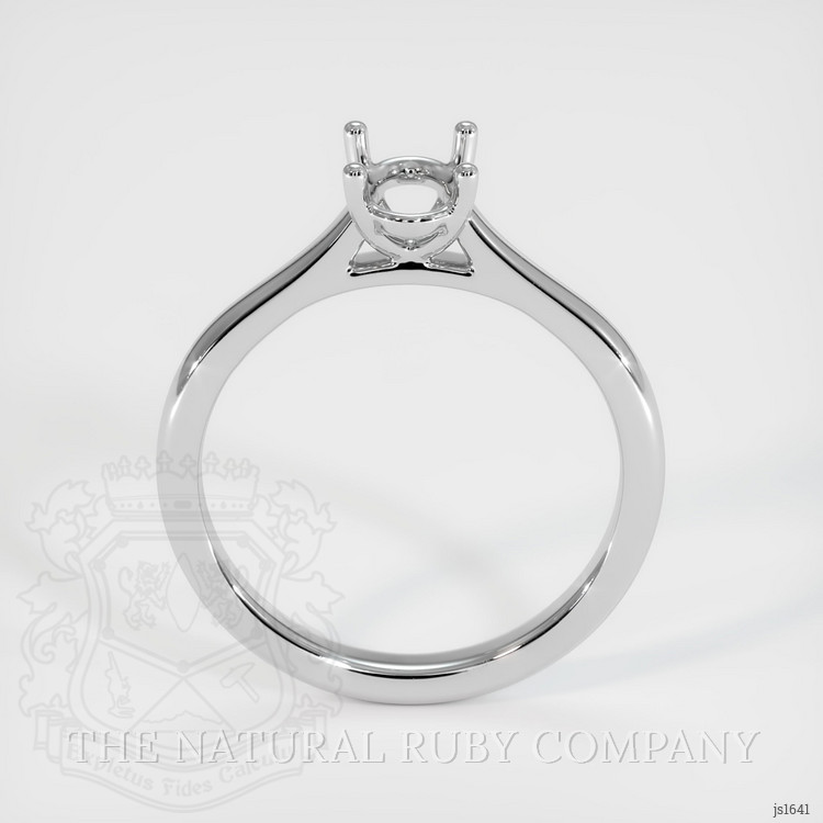 14K White Gold Solitaire Ring Setting