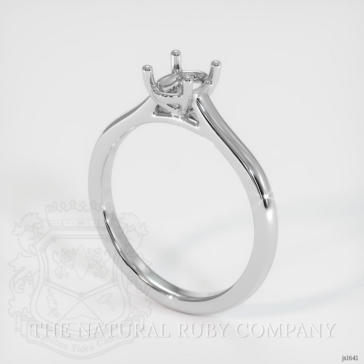 18K White Gold Solitaire Ring Setting