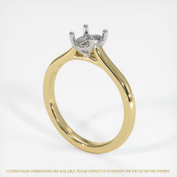 14K White & Yellow Solitaire Ring Setting Video