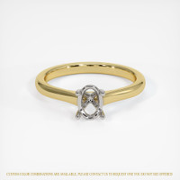 18K White & Yellow Solitaire Ring Setting Image