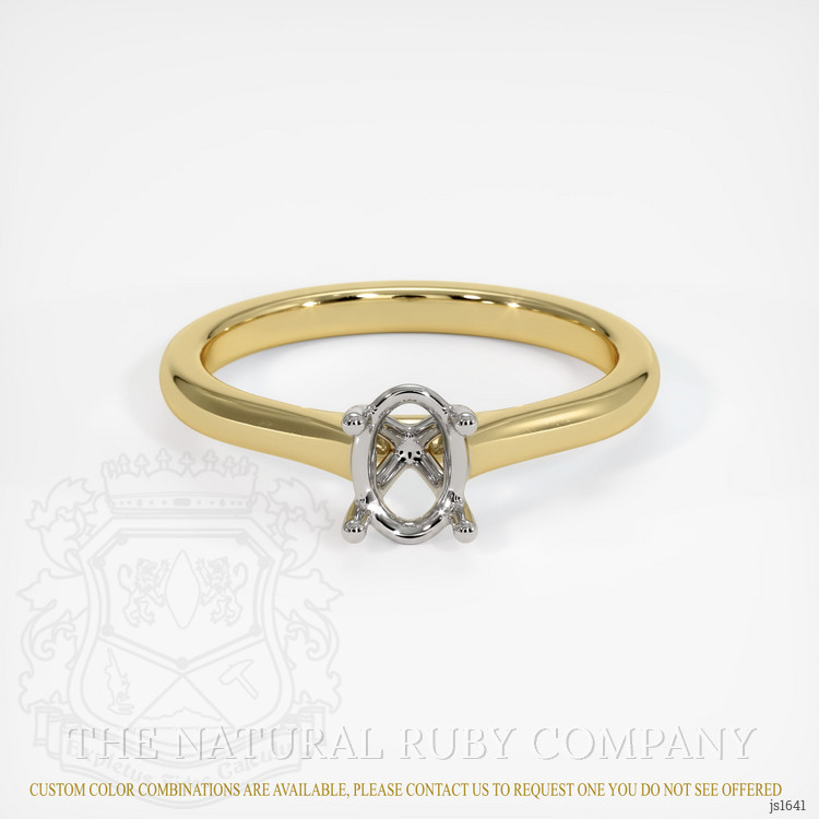 18K White & Yellow Solitaire Ring Setting