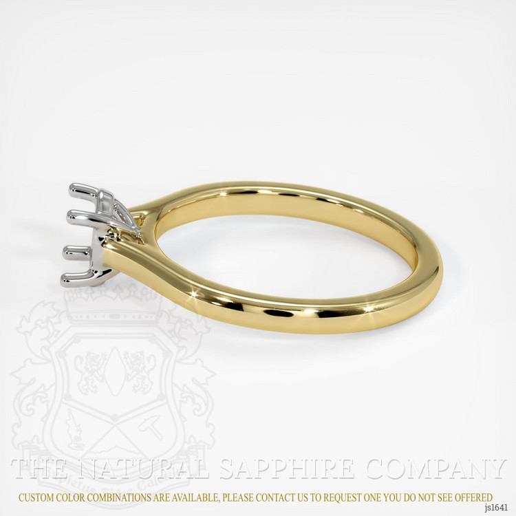 18K White & Yellow Solitaire Ring Setting