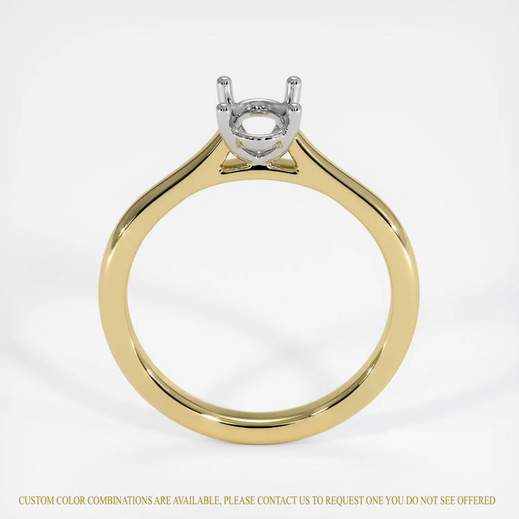 18K White & Yellow Solitaire Ring Setting