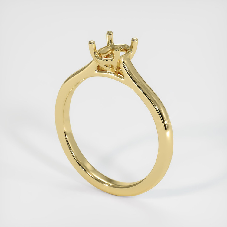 18K Yellow Gold Solitaire Ring Setting
