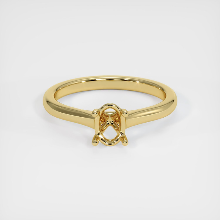 18K Yellow Gold Solitaire Ring Setting