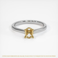 14K Yellow & White Solitaire Ring Setting Image