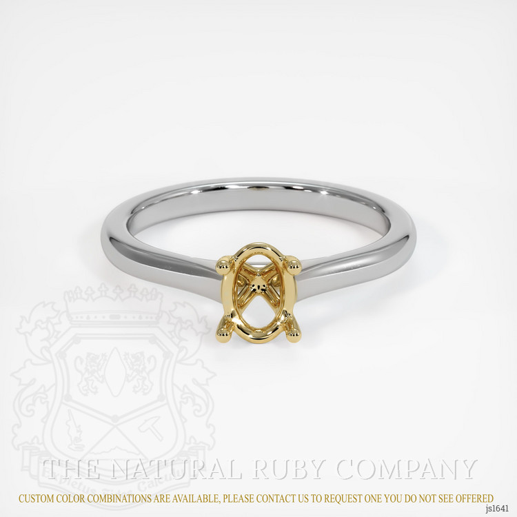 14K Yellow & White Solitaire Ring Setting