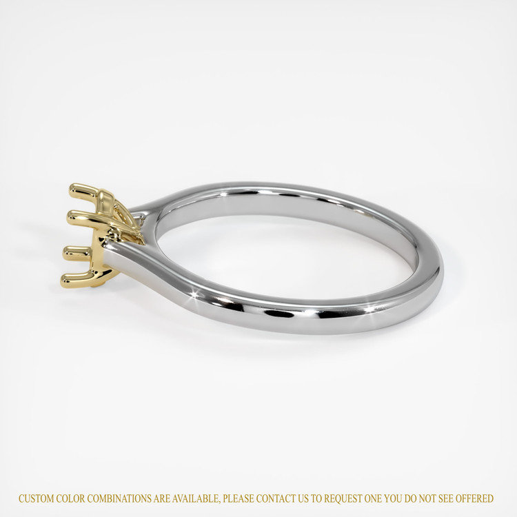 14K Yellow & White Solitaire Ring Setting