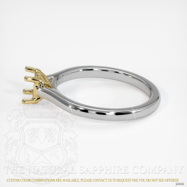 14K Yellow & White Solitaire Ring Setting