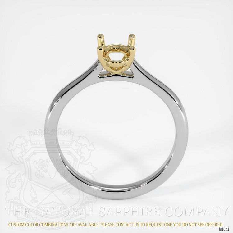 14K Yellow & White Solitaire Ring Setting
