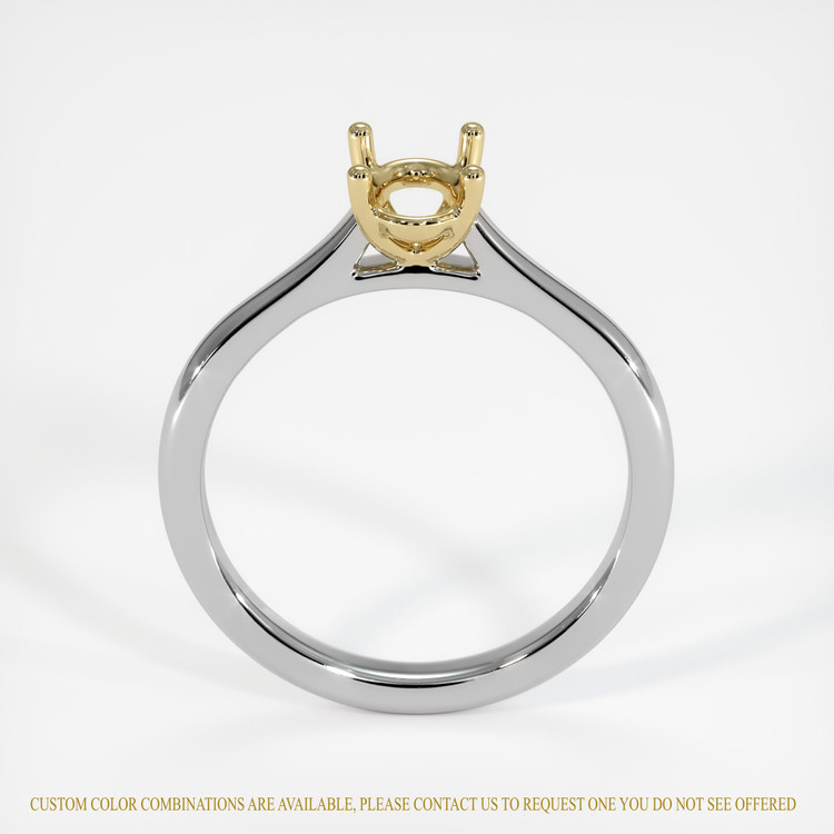 14K Yellow & White Solitaire Ring Setting