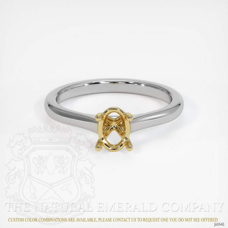 18K Yellow & White Solitaire Ring Setting