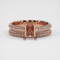 14K Rose Gold Pave Ring Setting Image