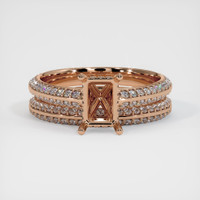 18K Rose Gold Pave Ring Setting Image