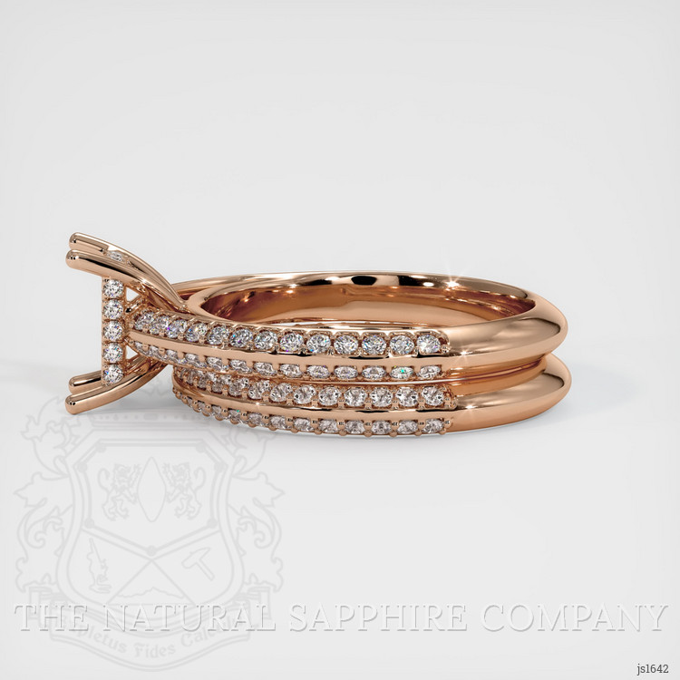 18K Rose Gold Pave Ring Setting