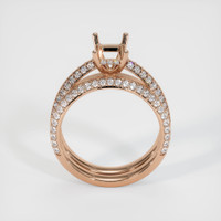 18K Rose Gold Pave Ring Setting Image