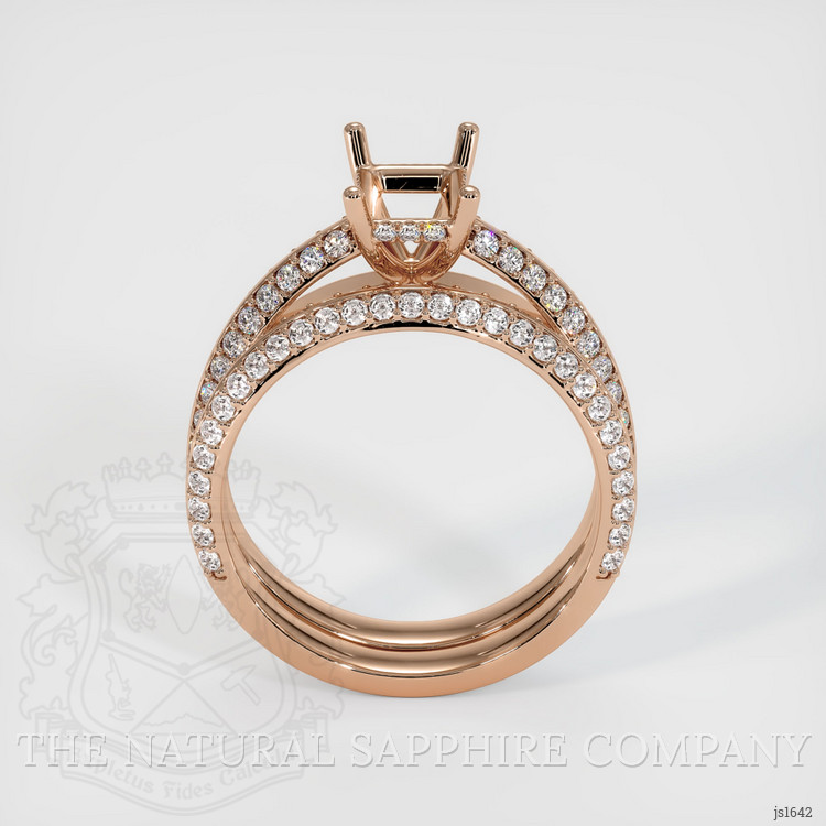 18K Rose Gold Pave Ring Setting