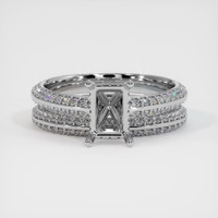 10K White Gold Pave Ring Setting Image