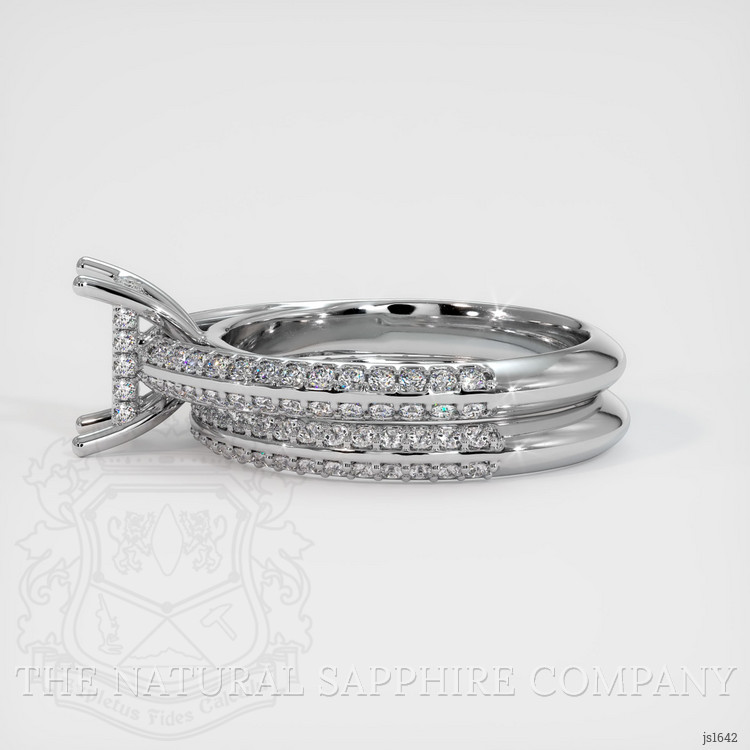 14K White Gold Pave Ring Setting