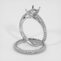 18K White Gold Pave Ring Setting Image