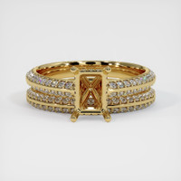 14K Yellow Gold Pave Ring Setting Image