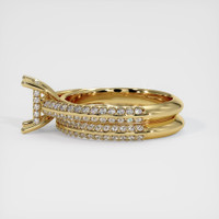 14K Yellow Gold Pave Ring Setting Image