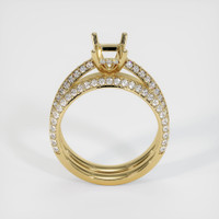 14K Yellow Gold Pave Ring Setting Image