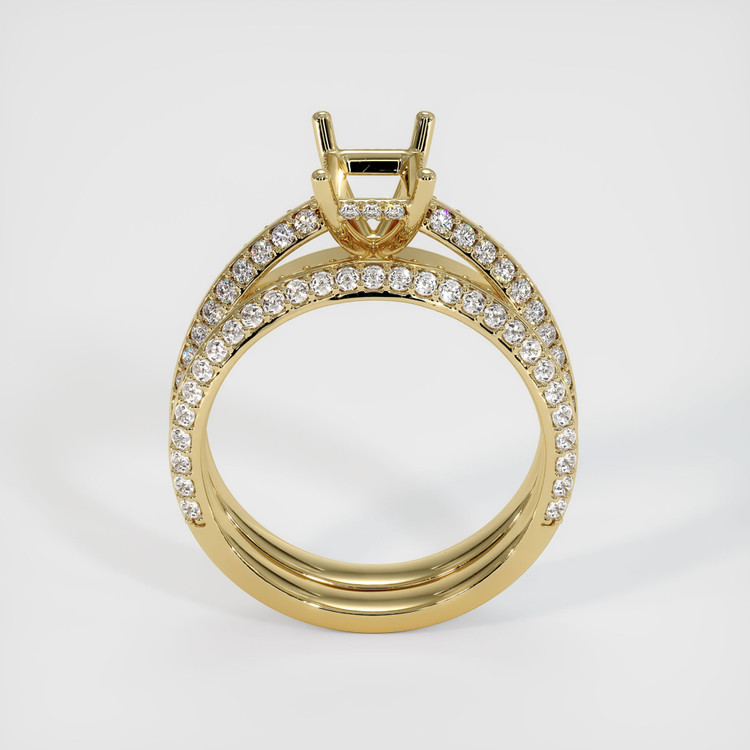 14K Yellow Gold Pave Ring Setting