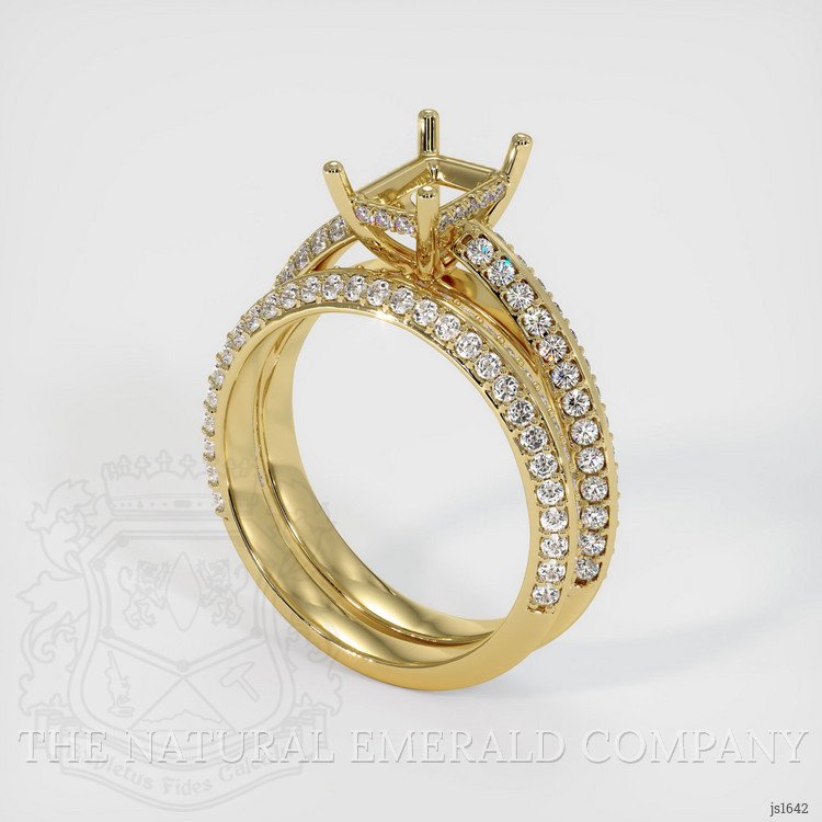 18K Yellow Gold Pave Ring Setting